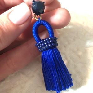 Pair of JCREW blue tassel earrings